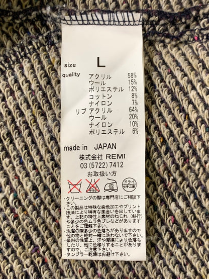 【中古品】【メンズ】 REMI RELIEF レミレリーフ ACRYLIC KNIT CARDIGAN アクリル ニットカーディガン 140-250731-AS-44-min サイズ：L カラー：パープル 万代Net店