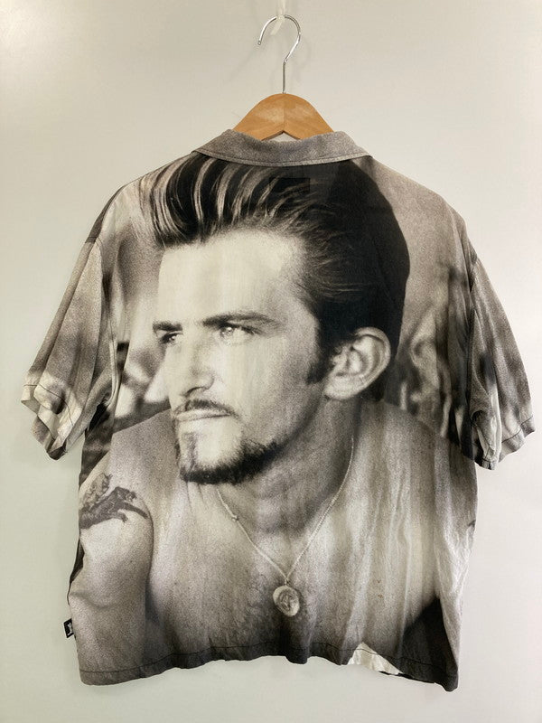 【中古品】【メンズ】 STUSSY ステューシー HOPPER OPEN COLLAR SHIRT オープンカラーシャツ ショートスリーブ 142-250729-AS-12-min サイズ：M カラー：ブラック系 万代Net店