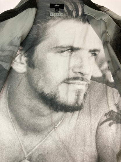 【中古品】【メンズ】 STUSSY ステューシー HOPPER OPEN COLLAR SHIRT オープンカラーシャツ ショートスリーブ 142-250729-AS-12-min サイズ：M カラー：ブラック系 万代Net店