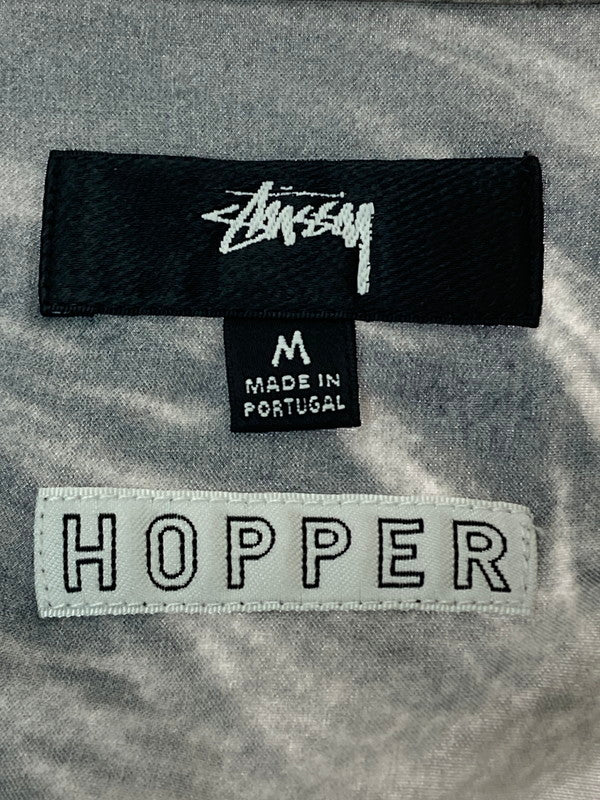 【中古品】【メンズ】 STUSSY ステューシー HOPPER OPEN COLLAR SHIRT オープンカラーシャツ ショートスリーブ 142-250729-AS-12-min サイズ：M カラー：ブラック系 万代Net店