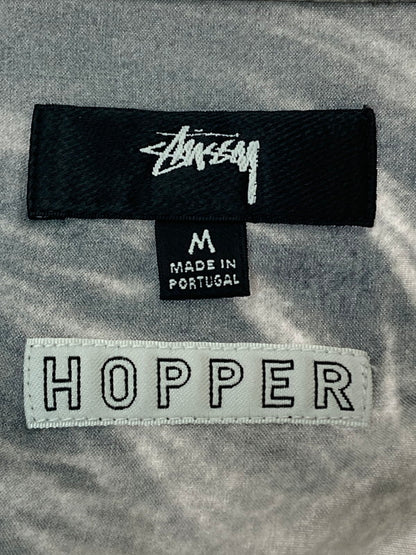 【中古品】【メンズ】 STUSSY ステューシー HOPPER OPEN COLLAR SHIRT オープンカラーシャツ ショートスリーブ 142-250729-AS-12-min サイズ：M カラー：ブラック系 万代Net店