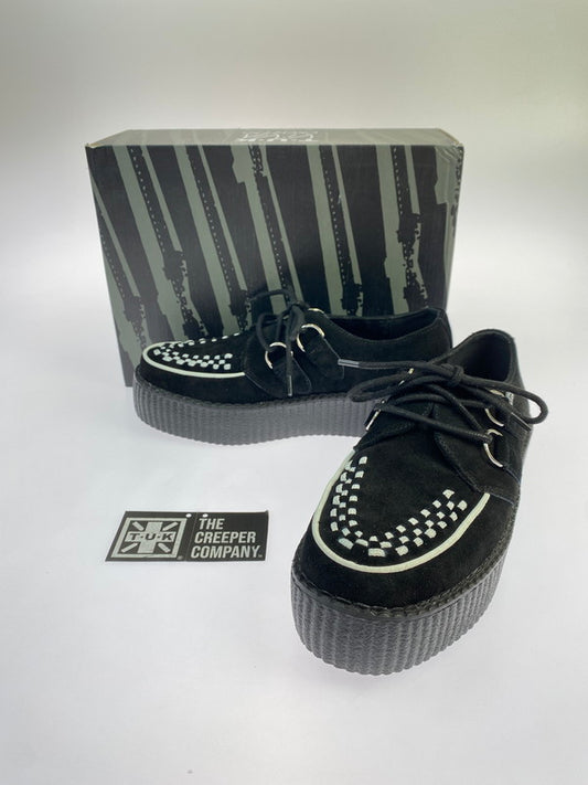 【中古美品】【メンズ】 T.U.K ティーユーケー V8366 VIVA MONDO CREEPER 靴 シューズ スニーカー 164-250731-AS-23-min サイズ：US7 カラー：ブラック/ホワイト 万代Net店