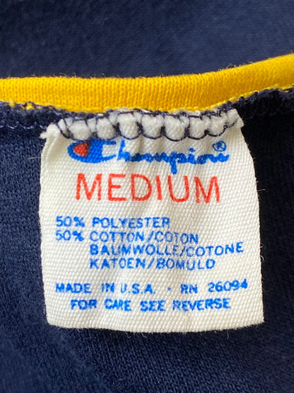 【現状渡し品】【メンズ】 Champion チャンピオン 80'S REVERSIBLE TEE リバーシブル ショートスリーブ 146-250729-AS-44-min サイズ：M カラー：イエロー/ネイビー 万代Net店