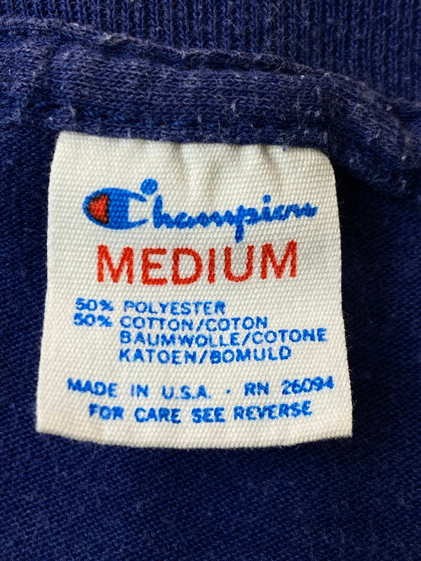 【中古品】【メンズ】 Champion チャンピオン 80'S WING FOOT PRINT TEE ショートスリーブ 146-250729-AS-31-min サイズ：M カラー：ネイビー 万代Net店