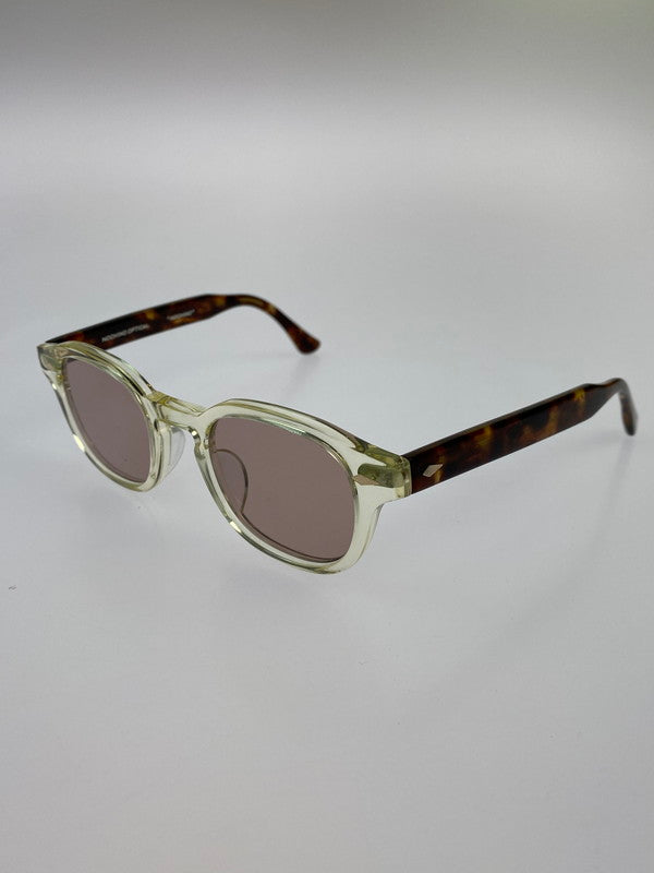 【中古品】【メンズ】 NOCHINO OPTICAL NOCHINO SUNGLASSES ノチノオプティカル サングラス アイウェア 203-250804-yn-06-min サイズ：46□23 144 カラー：CITRON&AMBER×CLEAR TO D.GREY 万代Net店