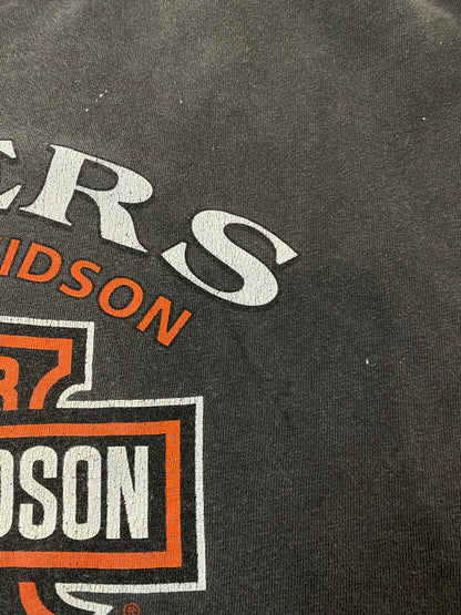 【現状渡し品】【メンズ】 HARLEY DAVIDSON ハーレーダビッドソン 00S FLAME TEE フレイム Tシャツ トップス 146-250730-ks-11-min サイズ：XL カラー：グレー 万代Net店