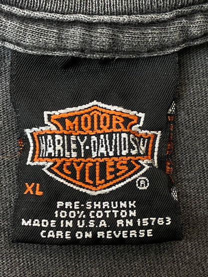 【現状渡し品】【メンズ】 HARLEY DAVIDSON ハーレーダビッドソン 00S FLAME TEE フレイム Tシャツ トップス 146-250730-ks-11-min サイズ：XL カラー：グレー 万代Net店