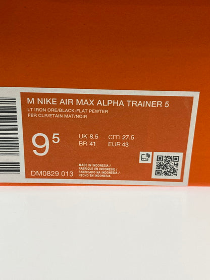 【中古美品】【メンズ】 NIKE ナイキ DM0829-013 AIR MAX ALPHA TRAINER 5 LIGHT IRON ORE FLAT PEWTER BLACK 靴 シューズ スニーカー 160-250731-AS-3-min サイズ：27.5cm カラー：LT IRON ORE/BLACK-FLAT-PEWTER 万代Net店