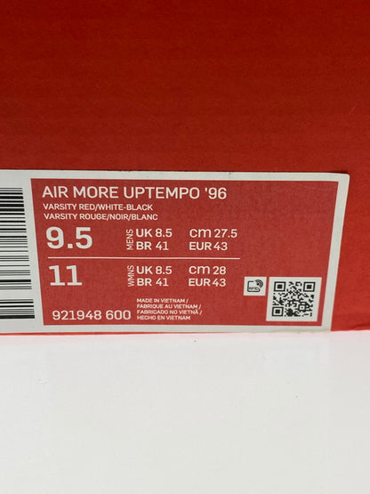 【現状渡し品】【メンズ】 NIKE ナイキ 921948-600 AIR MORE UPTEMPO ’96 靴 シューズ スニーカー SNEAKERS 160-250730-ks-37-min サイズ：27.5cm カラー：VARSITY RED/WHITE-BLACK 万代Net店