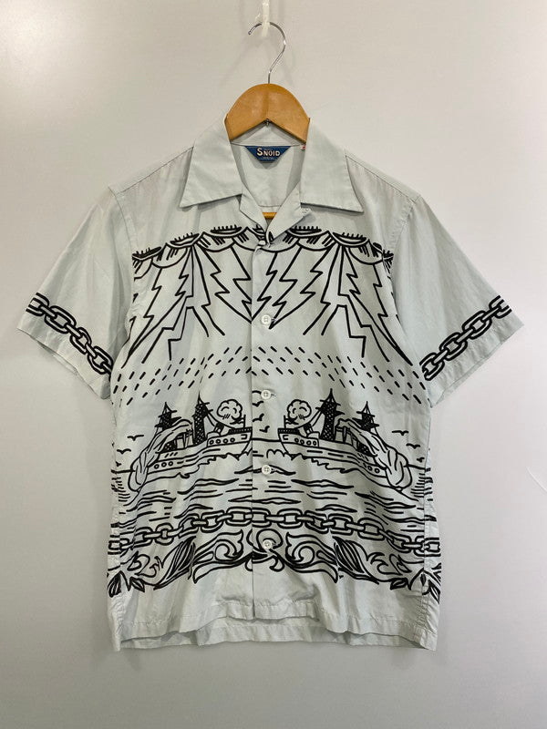【中古品】【メンズ】 SNOID スノイド OPEN COLLAR PRINT SHIRT オープンカラープリントシャツ 145-250730-ks-17-min サイズ：M 万代Net店