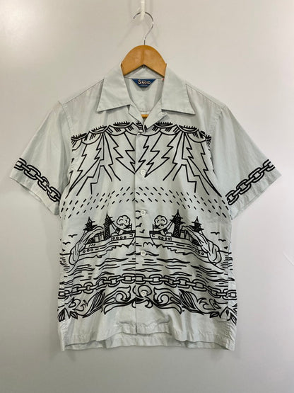 【中古品】【メンズ】 SNOID スノイド OPEN COLLAR PRINT SHIRT オープンカラープリントシャツ 145-250730-ks-17-min サイズ：M 万代Net店