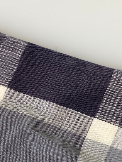 【現状渡し品】【メンズ】 PILGRIM ピルグリム 50S OPEN COLLAR CHECK LS SHIRT オープンカラー チェックシャツ ロングスリーブ 146-250731-AS-59-min サイズ：S カラー：グレー/イエロー 万代Net店