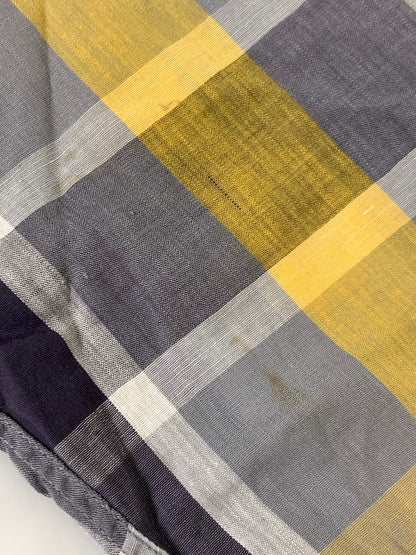 【現状渡し品】【メンズ】 PILGRIM ピルグリム 50S OPEN COLLAR CHECK LS SHIRT オープンカラー チェックシャツ ロングスリーブ 146-250731-AS-59-min サイズ：S カラー：グレー/イエロー 万代Net店