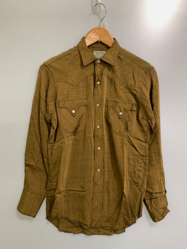 【中古品】【メンズ】 H BAR C エイチバーシー 50S WESTERN LS SHIRT ウェスタンシャツ ロングスリーブ 146-250731-AS-62-min カラー：ブラウン 万代Net店