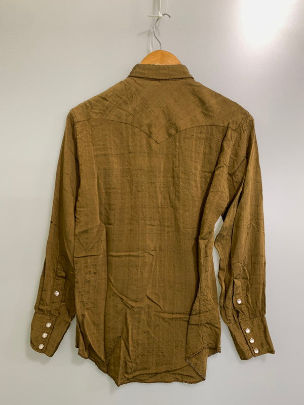 【中古品】【メンズ】 H BAR C エイチバーシー 50S WESTERN LS SHIRT ウェスタンシャツ ロングスリーブ 146-250731-AS-62-min カラー：ブラウン 万代Net店