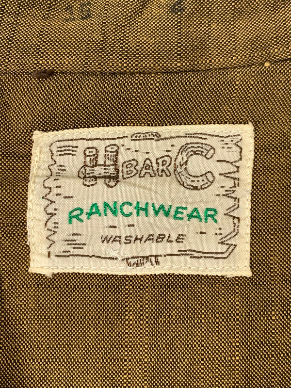 【中古品】【メンズ】 H BAR C エイチバーシー 50S WESTERN LS SHIRT ウェスタンシャツ ロングスリーブ 146-250731-AS-62-min カラー：ブラウン 万代Net店