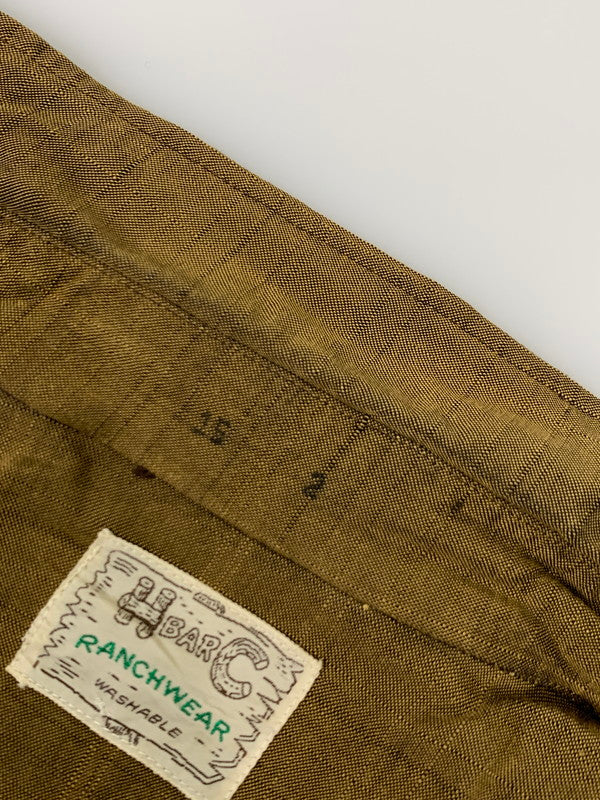 【中古品】【メンズ】 H BAR C エイチバーシー 50S WESTERN LS SHIRT ウェスタンシャツ ロングスリーブ 146-250731-AS-62-min カラー：ブラウン 万代Net店
