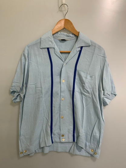 【現状渡し品】【メンズ】 ANGELTOWN アンジェルタウン 60S BOWLING SS SHIRT ボーリングシャツ ショートスリーブ 146-250731-AS-64-min カラー：ブルー 万代Net店