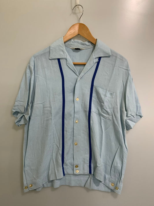 【現状渡し品】【メンズ】 ANGELTOWN アンジェルタウン 60S BOWLING SS SHIRT ボーリングシャツ ショートスリーブ 146-250731-AS-64-min カラー：ブルー 万代Net店