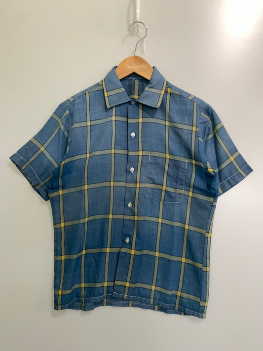 【中古品】【メンズ】 USED 60S SS CHECK SHIRT ショートスリーブ チェックシャツ 146-250731-AS-73-min カラー：ブルー 万代Net店
