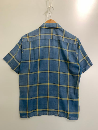 【中古品】【メンズ】 USED 60S SS CHECK SHIRT ショートスリーブ チェックシャツ 146-250731-AS-73-min カラー：ブルー 万代Net店