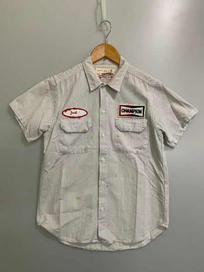 【現状渡し品】【メンズ】 JACKSON TWIST TWILL 60S SS SHIRT ショートスリーブ シャツ 146-250731-AS-72-min カラー：ホワイト/ネイビー 万代Net店