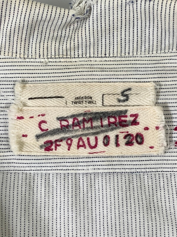 【現状渡し品】【メンズ】 JACKSON TWIST TWILL 60S SS SHIRT ショートスリーブ シャツ 146-250731-AS-72-min カラー：ホワイト/ネイビー 万代Net店