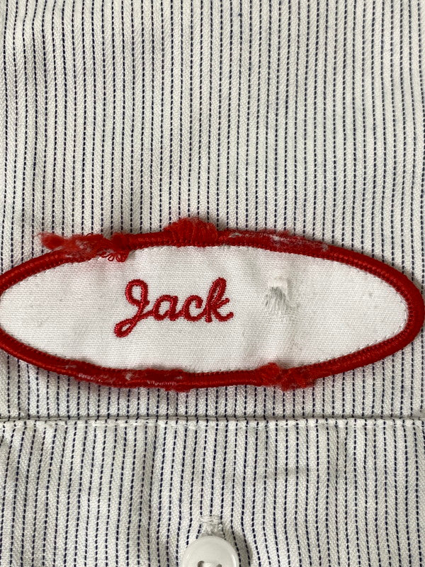 【現状渡し品】【メンズ】 JACKSON TWIST TWILL 60S SS SHIRT ショートスリーブ シャツ 146-250731-AS-72-min カラー：ホワイト/ネイビー 万代Net店