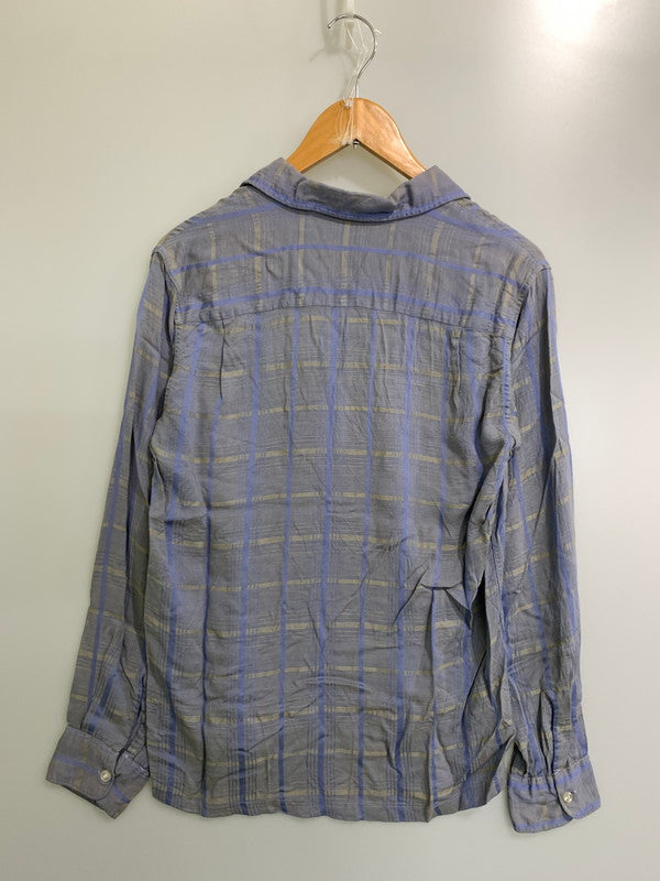 【中古品】【メンズ】 USED 60S OPEN COLLAR CHECK SHIRT オープンカラー チェックシャツ ロングスリーブ 146-250731-AS-63-min カラー：グレー系 万代Net店