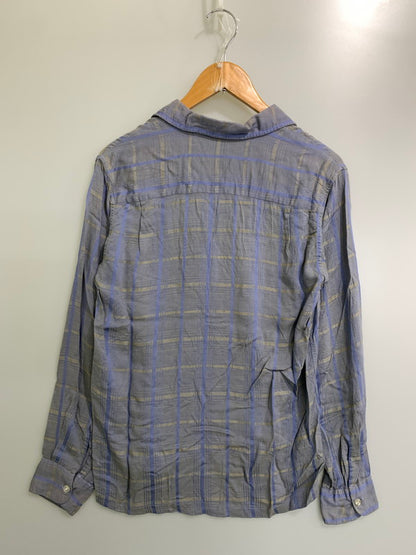 【中古品】【メンズ】 USED 60S OPEN COLLAR CHECK SHIRT オープンカラー チェックシャツ ロングスリーブ 146-250731-AS-63-min カラー：グレー系 万代Net店