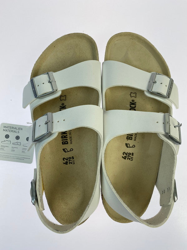 【中古品】【メンズ】 BIRKENSTOCK ビルケンシュトック 0034731 MILANO BS 靴 シューズ サンダル 165-250731-AS-27-min サイズ：42 カラー：ホワイト 万代Net店