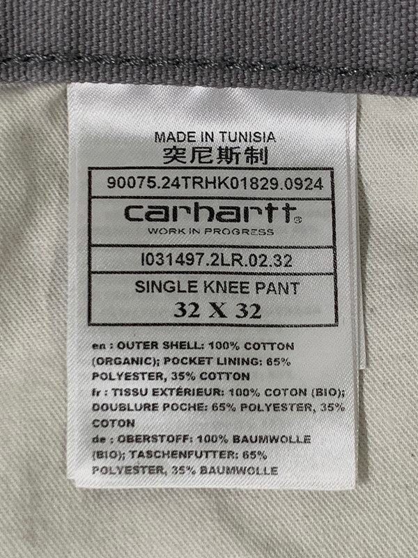 【中古品】【メンズ】 CARHARTT WIP カーハートダブリューアイピー I031497-25S SINGLE KNEE PANT シングルニーパンツ ボトムス 153-250731-AS-66-min サイズ：32×32 カラー：グレー 万代Net店