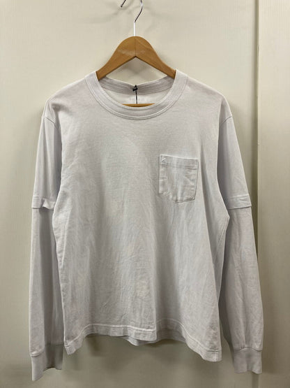 【中古品】【メンズ】 Sacai サカイ 24-0895S 24SS GRAPHIC PRINT LS T‐SHIRT Tシャツ トップス 140-250803-ks-01-min サイズ：1 カラー：ホワイト 万代Net店