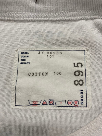 【中古品】【メンズ】 Sacai サカイ 24-0895S 24SS GRAPHIC PRINT LS T‐SHIRT Tシャツ トップス 140-250803-ks-01-min サイズ：1 カラー：ホワイト 万代Net店