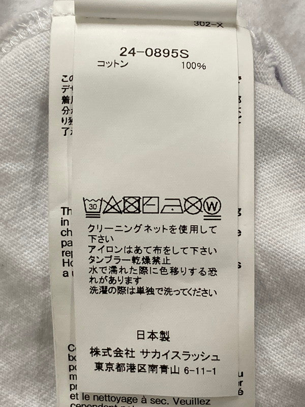 【中古品】【メンズ】 Sacai サカイ 24-0895S 24SS GRAPHIC PRINT LS T‐SHIRT Tシャツ トップス 140-250803-ks-01-min サイズ：1 カラー：ホワイト 万代Net店