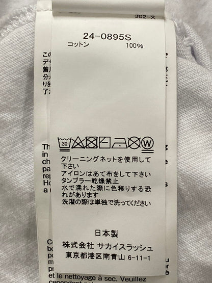 【中古品】【メンズ】 Sacai サカイ 24-0895S 24SS GRAPHIC PRINT LS T‐SHIRT Tシャツ トップス 140-250803-ks-01-min サイズ：1 カラー：ホワイト 万代Net店