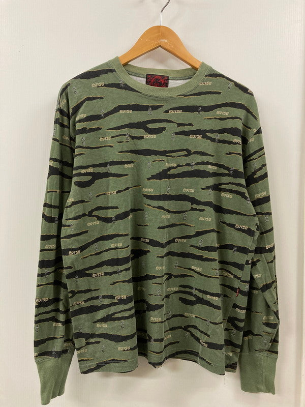 【中古品】【メンズ】 EVISU エヴィス 虎耳 CAMO LS TEE カモ Tシャツ トップス 145-250803-ks-07-min サイズ：42 カラー：カモ 万代Net店
