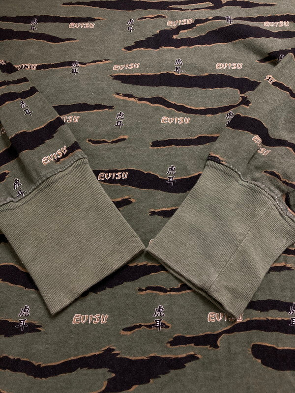 【中古品】【メンズ】 EVISU エヴィス 虎耳 CAMO LS TEE カモ Tシャツ トップス 145-250803-ks-07-min サイズ：42 カラー：カモ 万代Net店