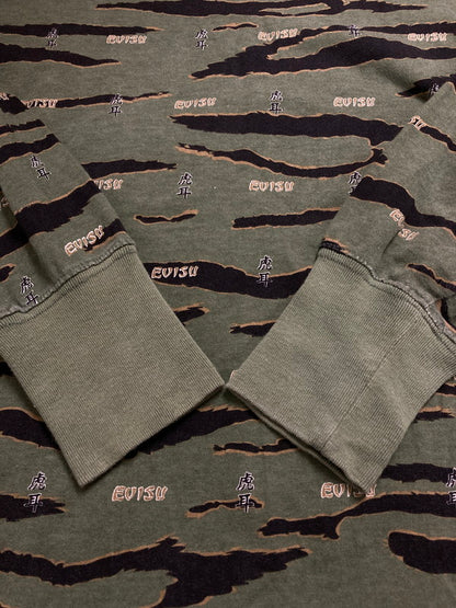 【中古品】【メンズ】 EVISU エヴィス 虎耳 CAMO LS TEE カモ Tシャツ トップス 145-250803-ks-07-min サイズ：42 カラー：カモ 万代Net店