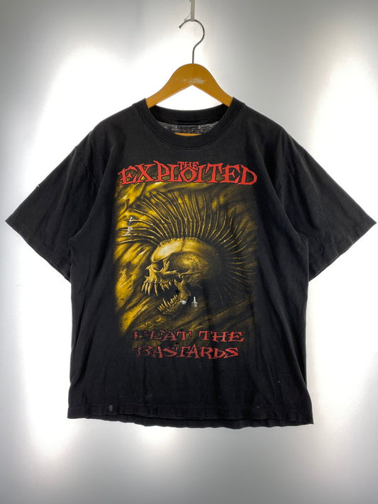 【現状渡し品】【メンズ】 THE EXPLOITED ザ・エクスプロイテッド 90’S HEAT THE BASTARDS TEE 90年代 プリント Ｔシャツ メンズ トップス 半袖 146-250804-em-41-min カラー：ブラック 万代Net店