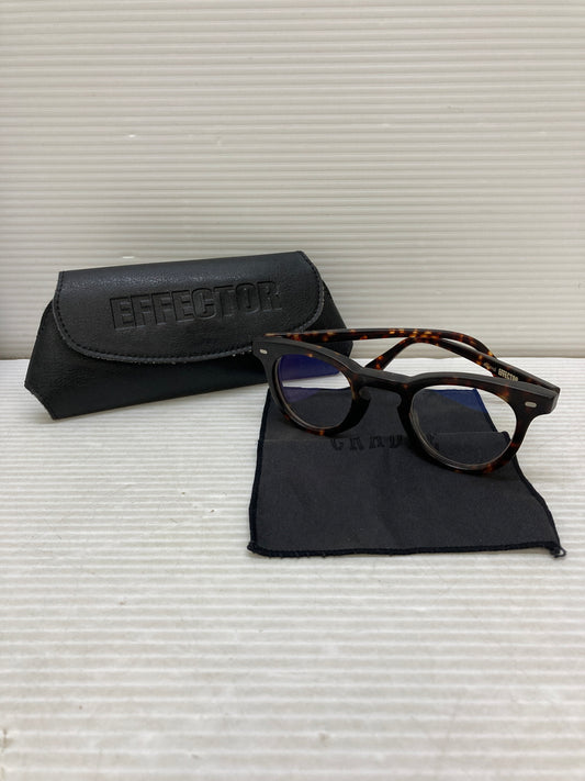 【中古品】【メンズ/レディース】 EFFECTOR × EFILEVOL AW CO エフェクター エフィレボル 眼鏡 度入り 203-250808-yn-05-min カラー：ブラウン系 万代Net店