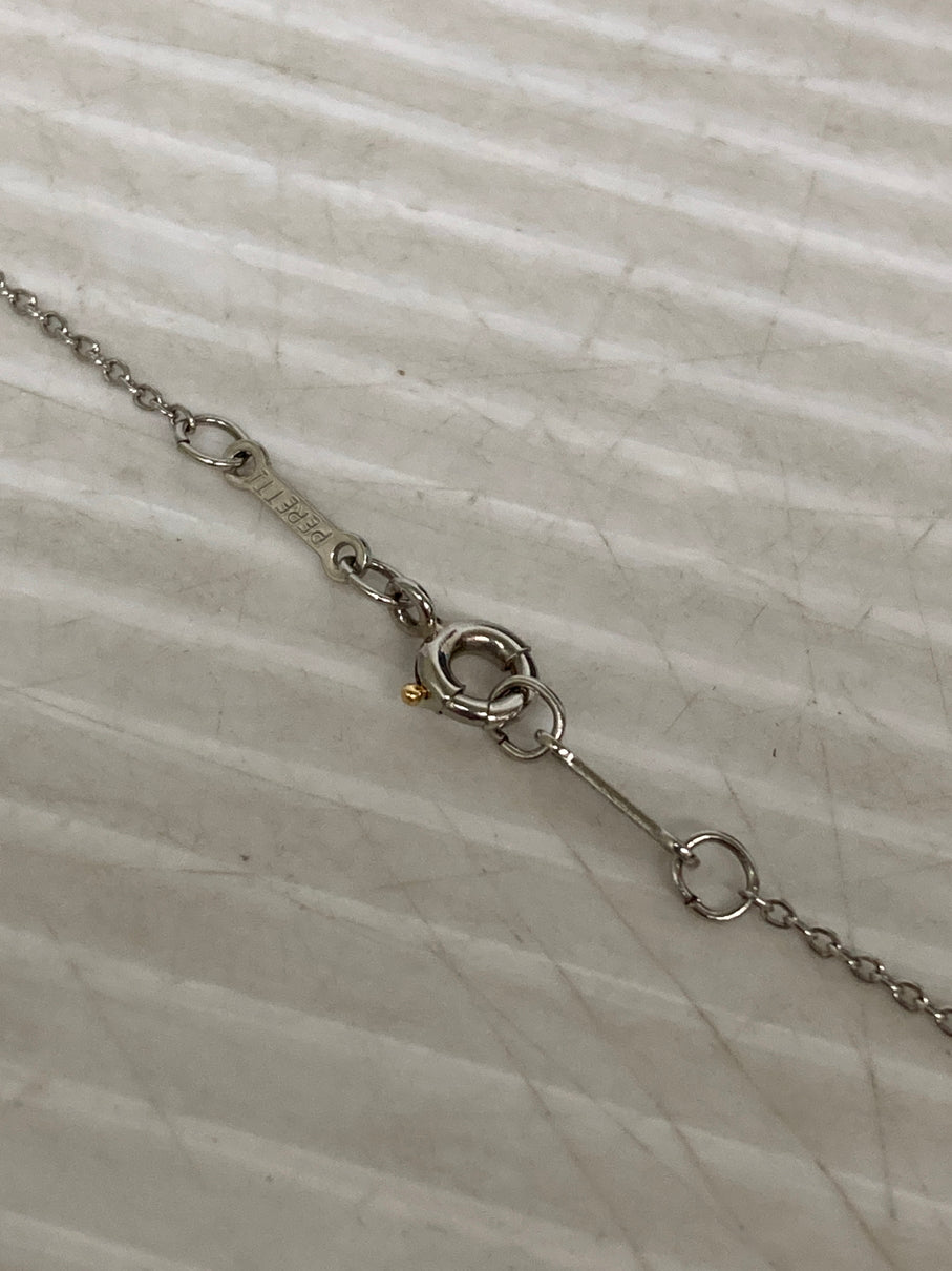 【中古品】【レディース】 TIFFANY&Co. ティファニー エルサ・ペレッティ オープンハート ペンダント ダイヤモンド PT950 ネックレス アクセサリー 182-250808-yn-10-min カラー：シルバー 万代Net店