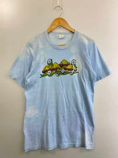 【現状渡し品】【メンズ】 TOWNCRAFT タウンクラフト 70'S MASH PRINT TEE 70年代 マッシュプリント Ｔシャツ トップス 146-250805-jt-13-min サイズ：M カラー：ライトブルー 万代Net店
