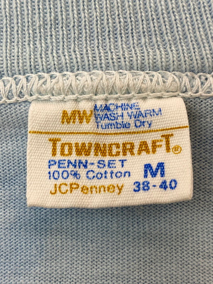 【現状渡し品】【メンズ】 TOWNCRAFT タウンクラフト 70'S MASH PRINT TEE 70年代 マッシュプリント Ｔシャツ トップス 146-250805-jt-13-min サイズ：M カラー：ライトブルー 万代Net店