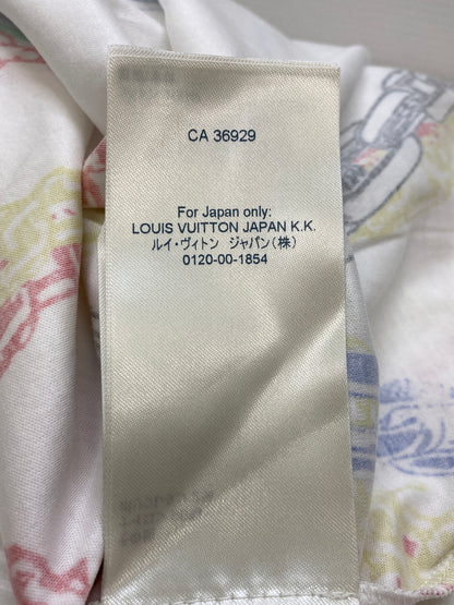 【中古品】【メンズ/レディース】 LOUIS VUITTON ルイ・ヴィトン S/S TEE RW212W FO8 FLTS20 マルチカラーチェーンプリントTシャツ 半袖Tシャツ トップス 168-250808-yn-14-min サイズ：S カラー：ホワイト 万代Net店