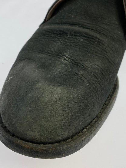 【現状渡し品】【メンズ】 MR.OLIVE ミスターオリーブ WATER PROOF NUBUCK LEATHER CHUKKA BOOTS ME535 ウォータープルーフ ヌバック レザー チャッカ ブーツ 靴 164-250807-jt-08-min サイズ：US 9 1/2 カラー：ブラック 万代Net店