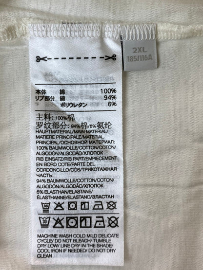 【中古品】【メンズ】 Y-3 ワイスリー 3S SS TEE HZ8871 3ストライプ 半袖Ｔシャツ トップス 140-250805-jt-15-min サイズ：2XL カラー：ホワイト 万代Net店