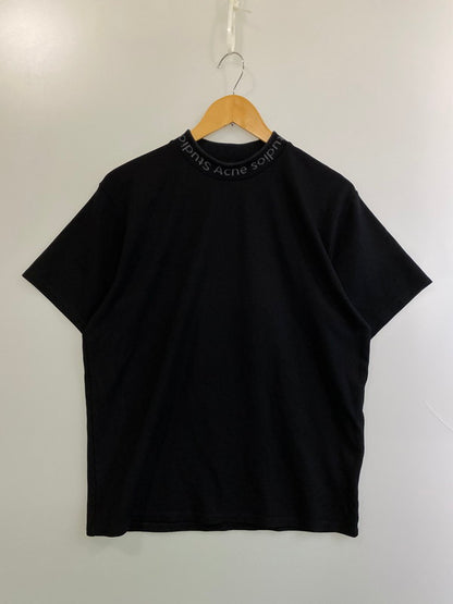 【中古品】【メンズ】 ACNE STUDIOS アクネストゥディオズ NAVID NECK LOGO TEE BL0004 ナビッド ネック ロゴ Ｔシャツ トップス 141-250805-jt-12-min サイズ：M カラー：ブラック 万代Net店