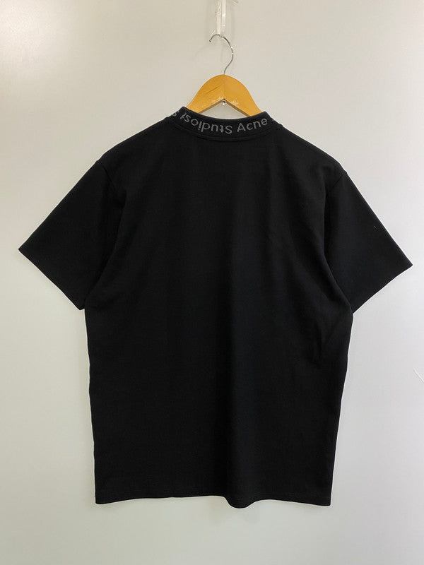 【中古品】【メンズ】 ACNE STUDIOS アクネストゥディオズ NAVID NECK LOGO TEE BL0004 ナビッド ネック ロゴ Ｔシャツ トップス 141-250805-jt-12-min サイズ：M カラー：ブラック 万代Net店