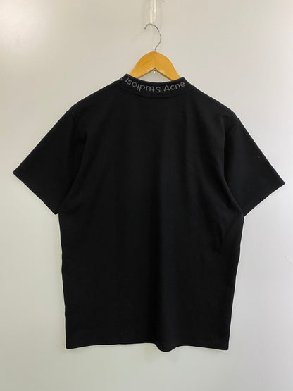 【中古品】【メンズ】 ACNE STUDIOS アクネストゥディオズ NAVID NECK LOGO TEE BL0004 ナビッド ネック ロゴ Ｔシャツ トップス 141-250805-jt-12-min サイズ：M カラー：ブラック 万代Net店